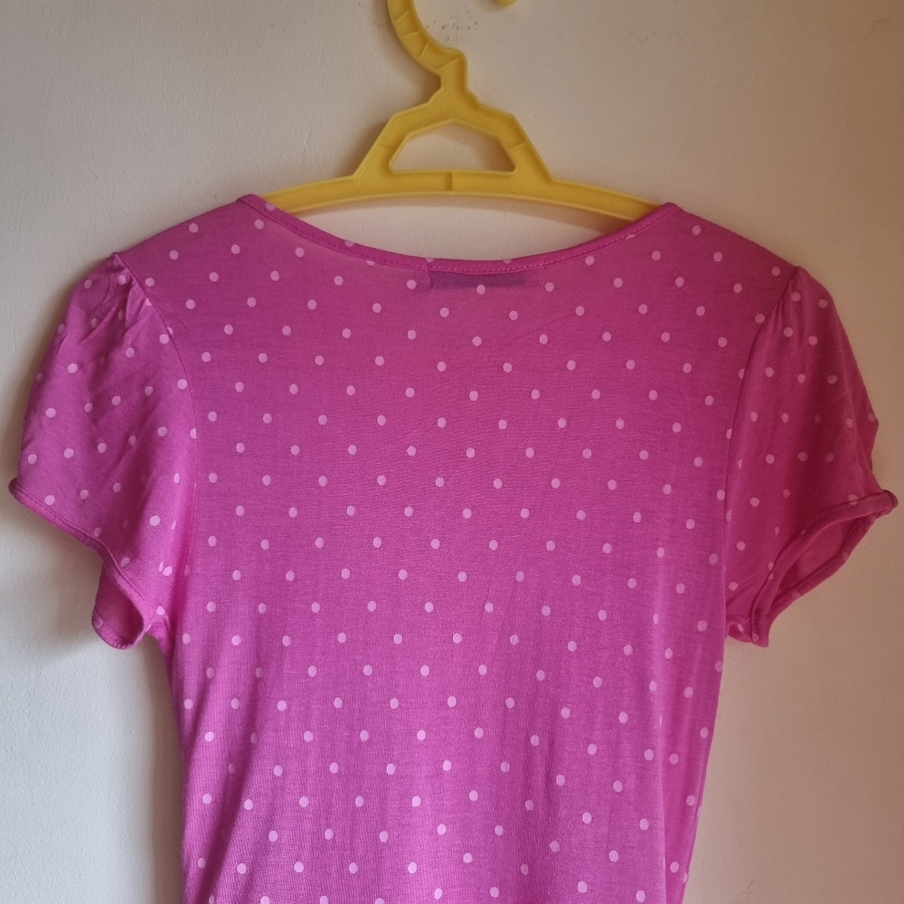 Zara Pink polka dots Mini Wrap Dress. - Picture 9 of 12